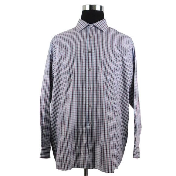 Van Heusen Cotton Polyester Long Sleeve Button Shirt Mens 18.5 34/35 Classic Fit - Picture 1 of 6